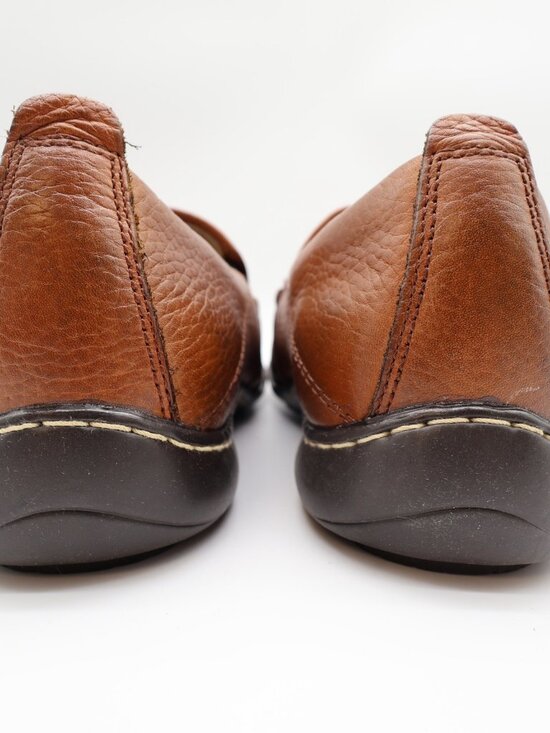 Hush Puppies GT Loafers Mens 9 Red Brown Leather Slip On Moc Toe main image 14